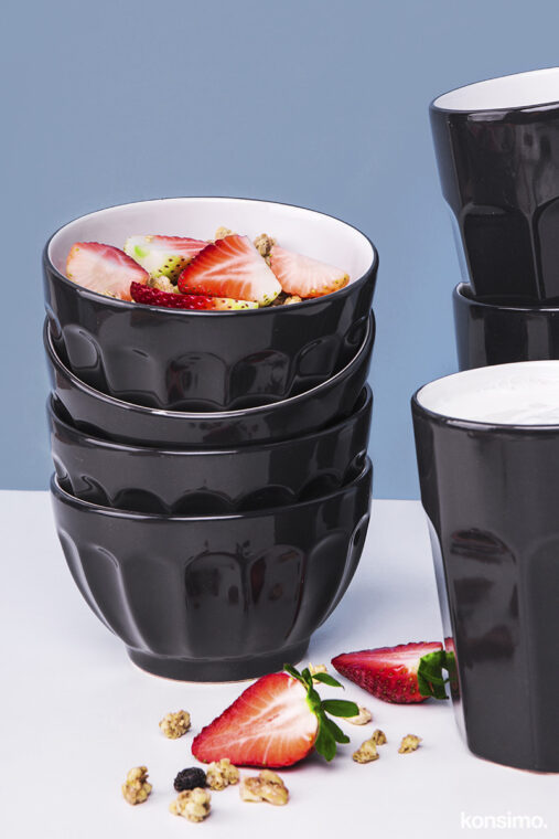 CAMPI Kubek ciemny szary/biały - zdjęcie 2