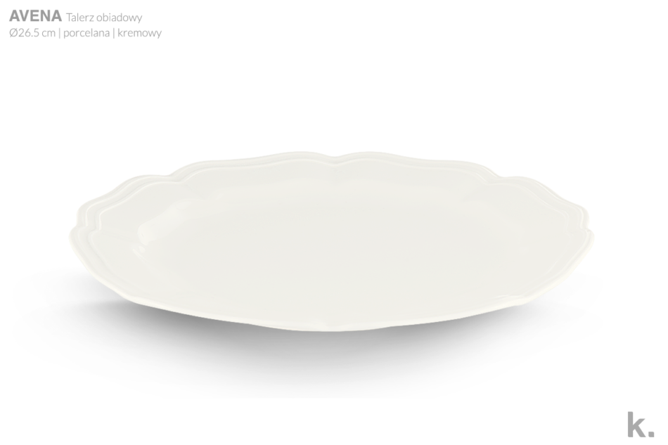 AVENA Zestaw obiadowy, 6 os. (18el) kremowy - zdjęcie 3