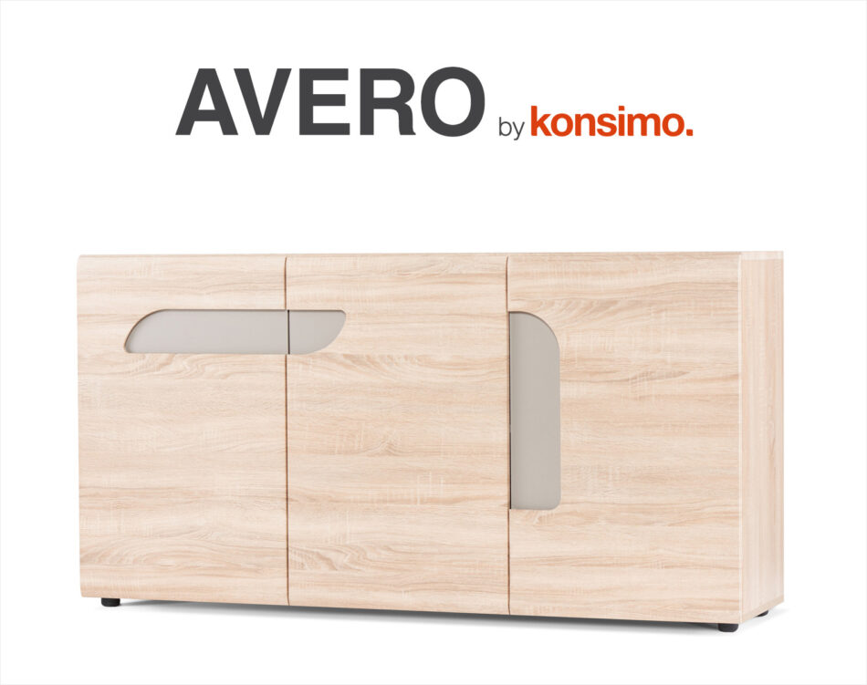 AVERO Komoda dąb/szarobeżowy - zdjęcie 5