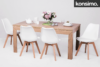 BESO, CALDO Zestaw krzesła 4 szt.+ stół biały/dąb naturalny - zdjęcie 16