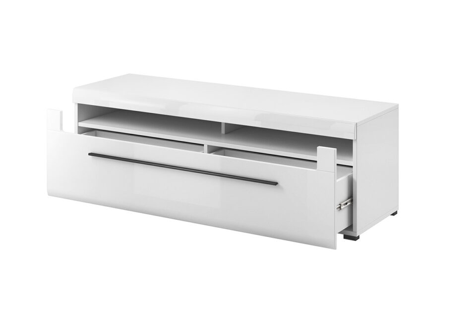 TULSA Szafka RTV biały połysk - zdjęcie 1