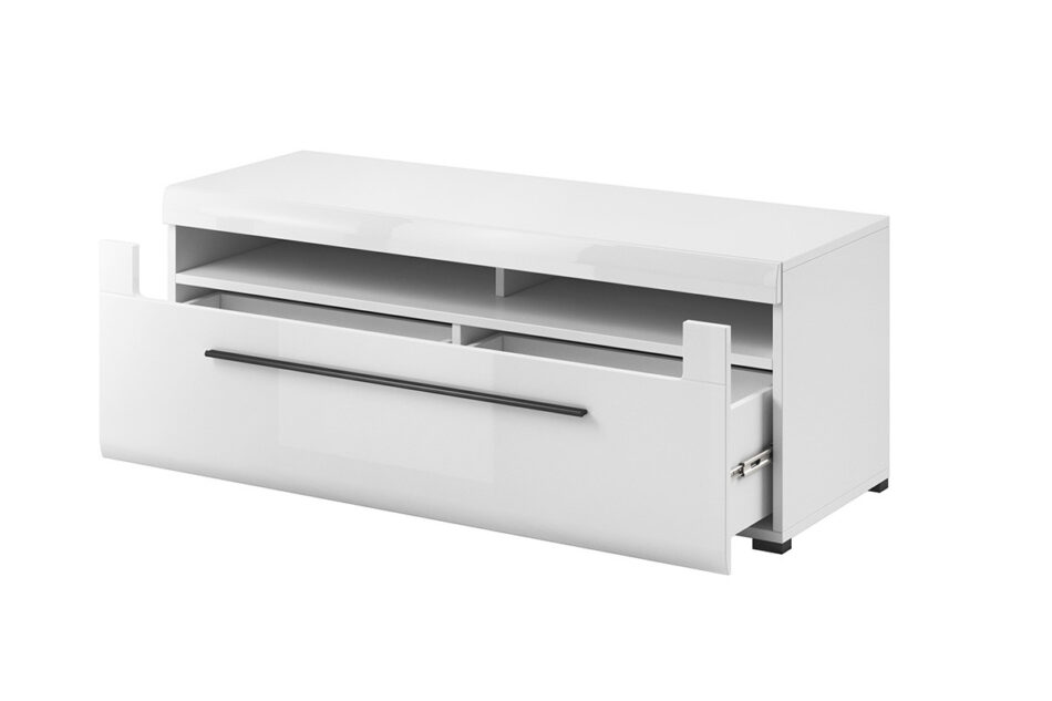 TULSA Szafka RTV biały połysk - zdjęcie 1