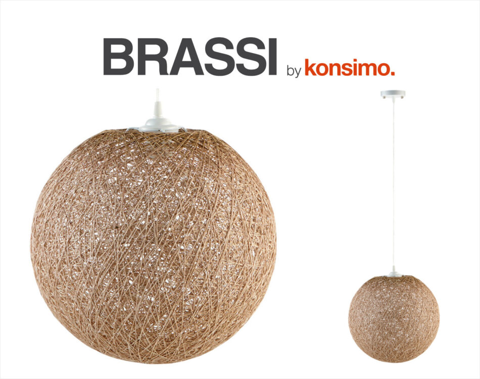 BRASSI Lampa wisząca biały matowy/beżowy - zdjęcie 6