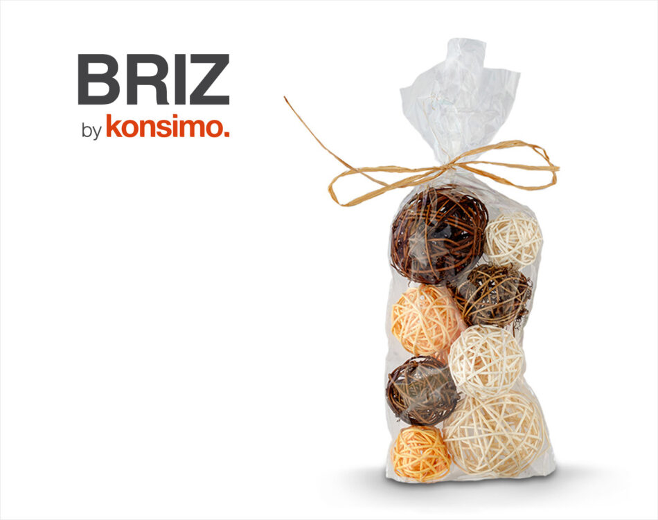 BRIZ Kule dekoracyjne brązowy/biały /beżowy - zdjęcie 1