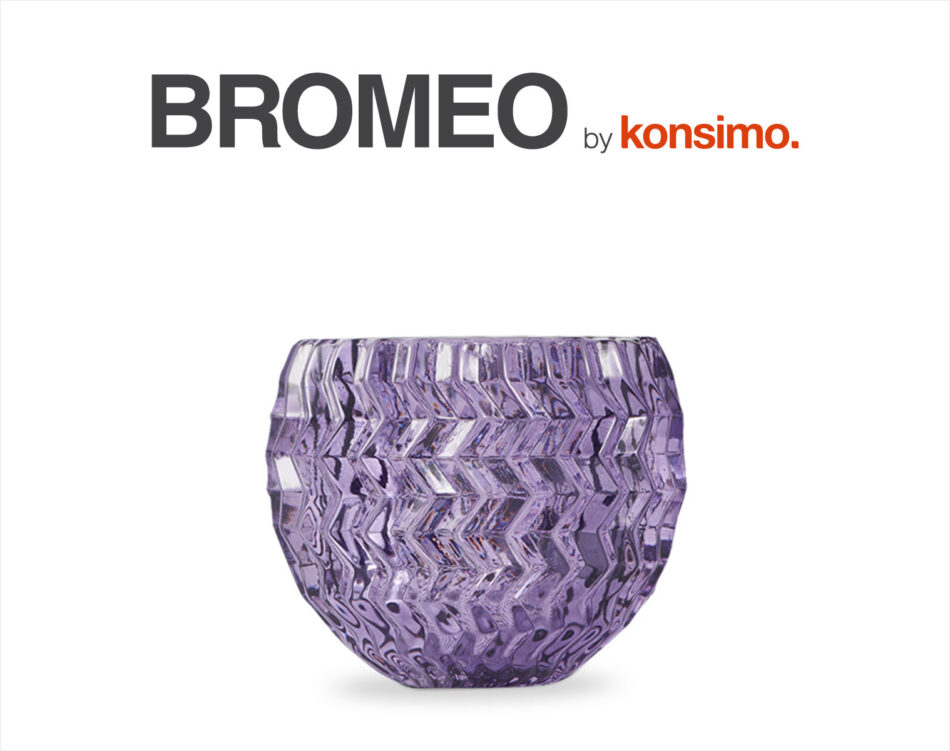 BROMEO Świecznik fioletowy - zdjęcie 3