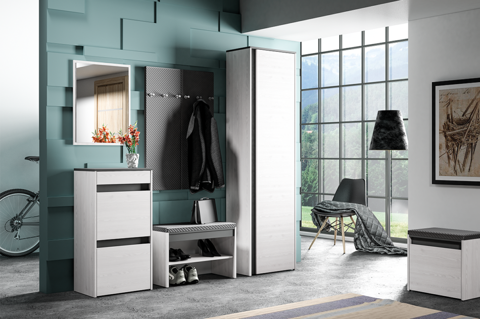 CALLA Szafka na buty biały/szary - zdjęcie 1