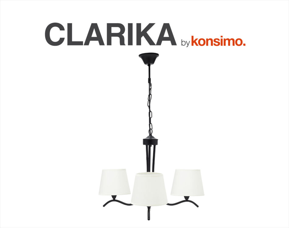 CLARIKA Lampa wisząca czarny/biały - zdjęcie 3