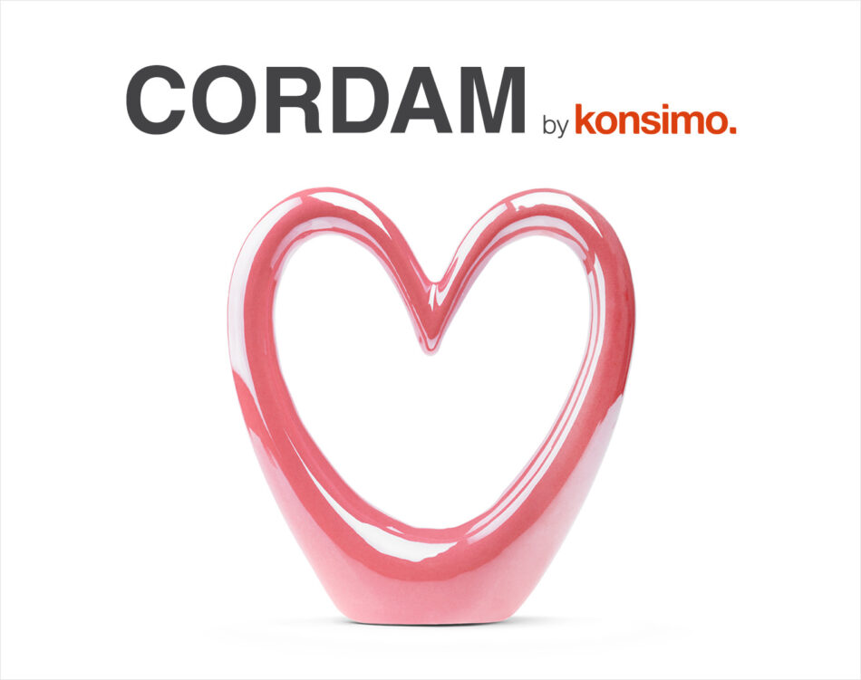 CORDAM Figurka Serce perłowy róż - zdjęcie 1