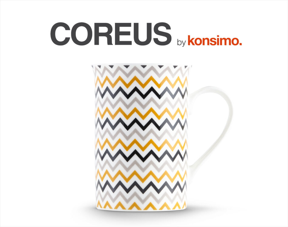 COREUS Kubek biały/szary/żółty/czarny - zdjęcie 2