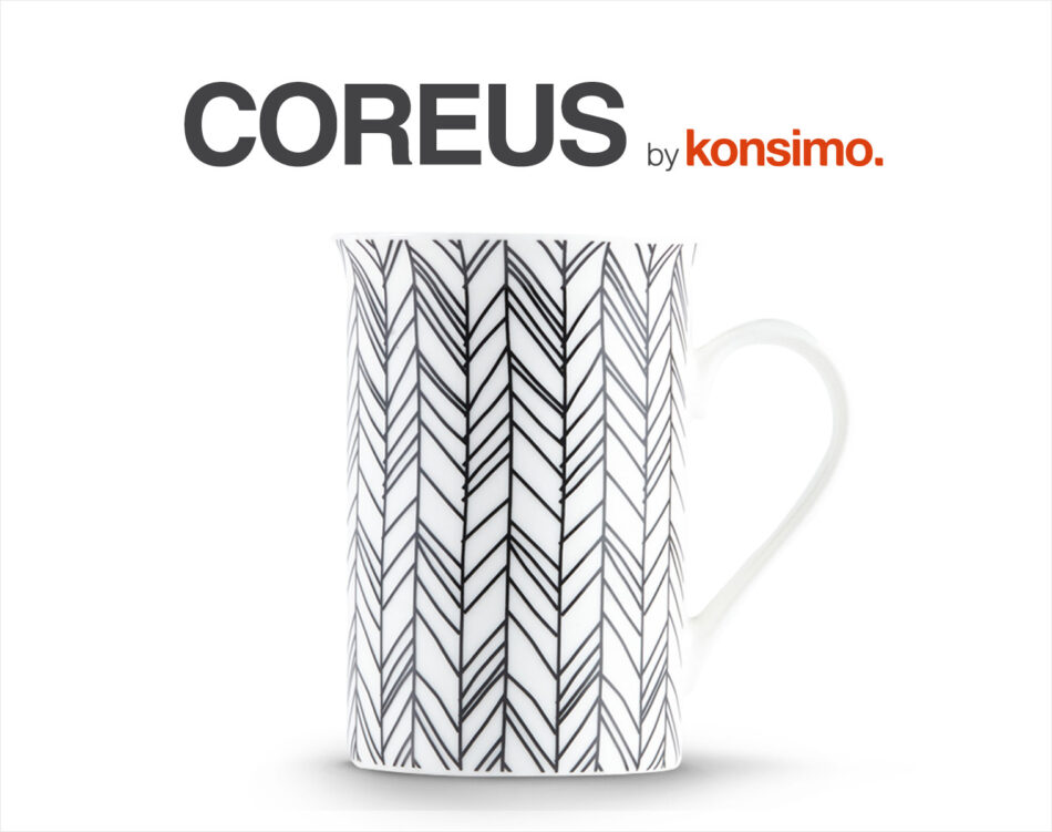 COREUS Kubek biały/czarny - zdjęcie 2