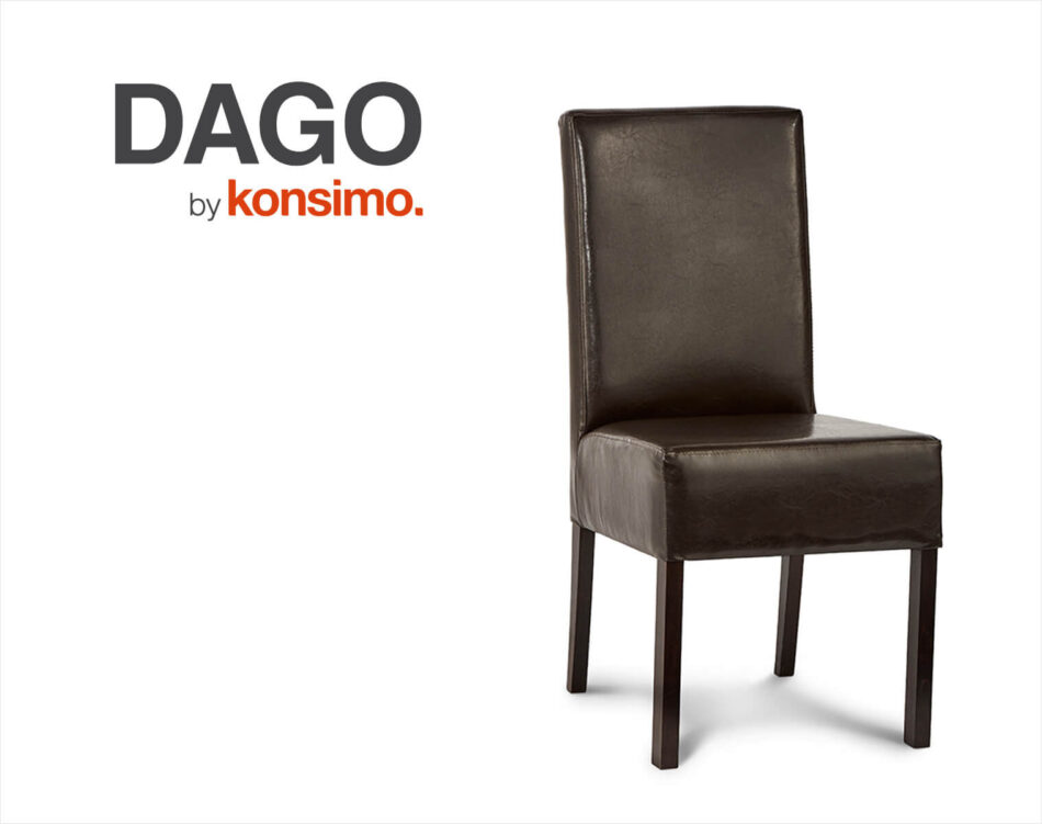 DAGO Krzesło wenge/brązowy - zdjęcie 5