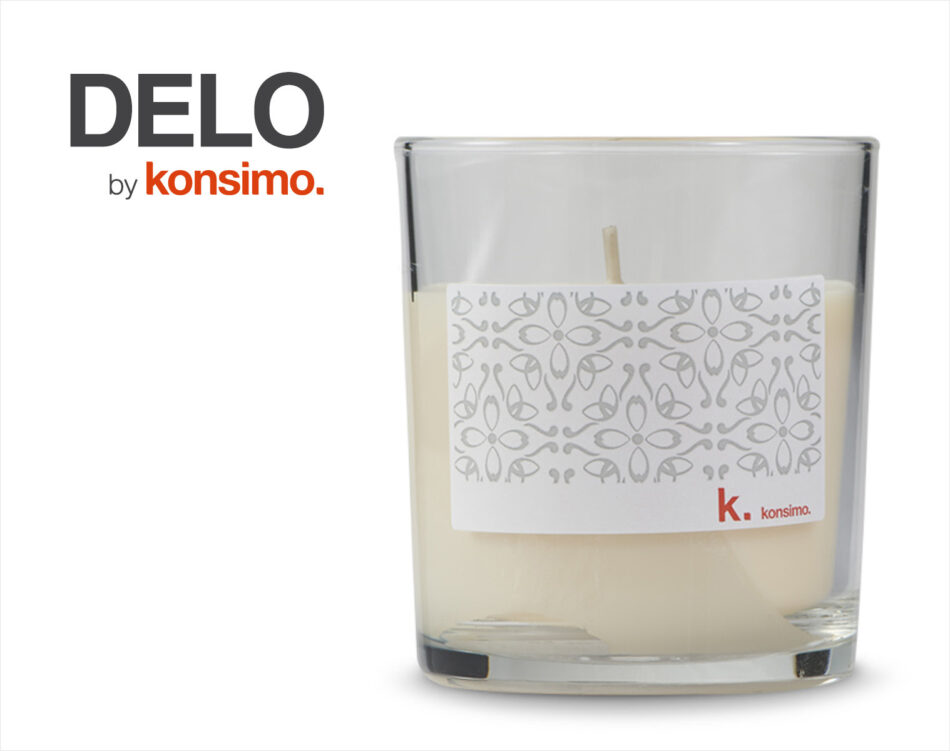 DELO Świeca zapachowa w szkle kremowy - zdjęcie 3