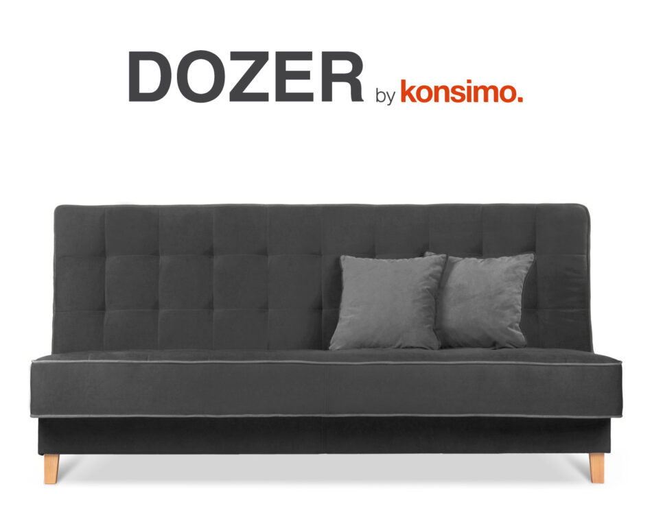 DOZER Wersalka czarny/szary - zdjęcie 9