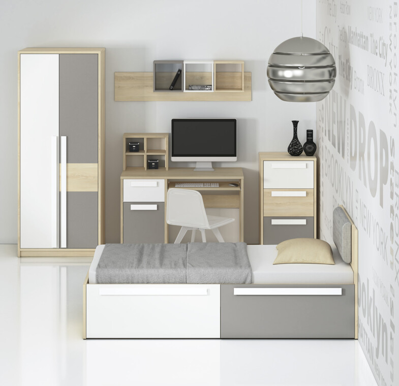 PONGO Półka wisząca jasny szary - zdjęcie 6