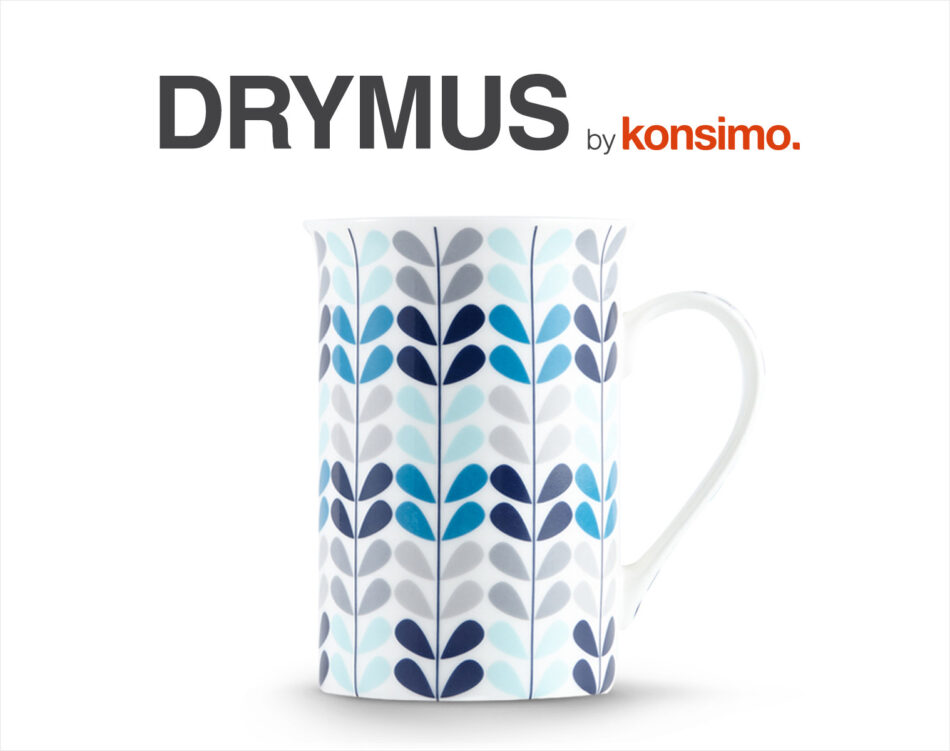 DRYMUS Kubek biały/szary/niebieski - zdjęcie 2