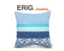 ERIG Poszewka na poduszkę granatowy/zielony/biały - zdjęcie 3