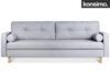 ERISO Szara sofa 3 osobowa rozkładana jasny szary - zdjęcie 10