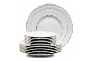 MARIA TERESA ZŁOTA LINIA, https://dev1-mda.konsimo.pl/kolekcja/maria-teresa-zlota-linia/ Zestaw obiadowy 18szt. (6os.) Złota Linia - zdjęcie