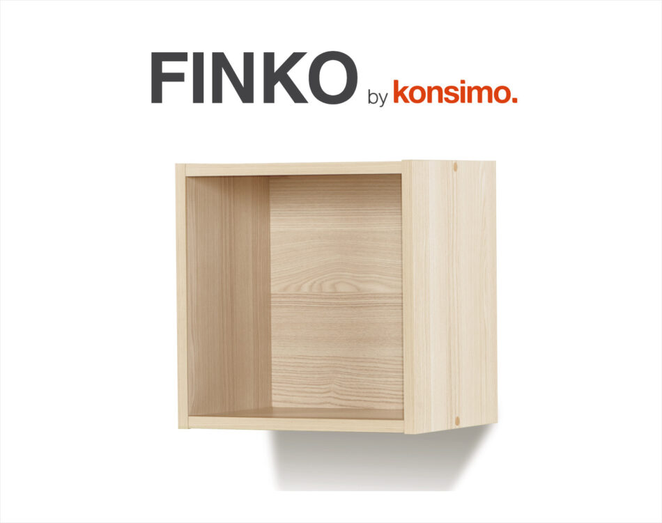 FINKO Półka wisząca jesion/zielony - zdjęcie 2