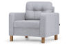 ERISO Szary fotel do salonu jasny szary - zdjęcie 2