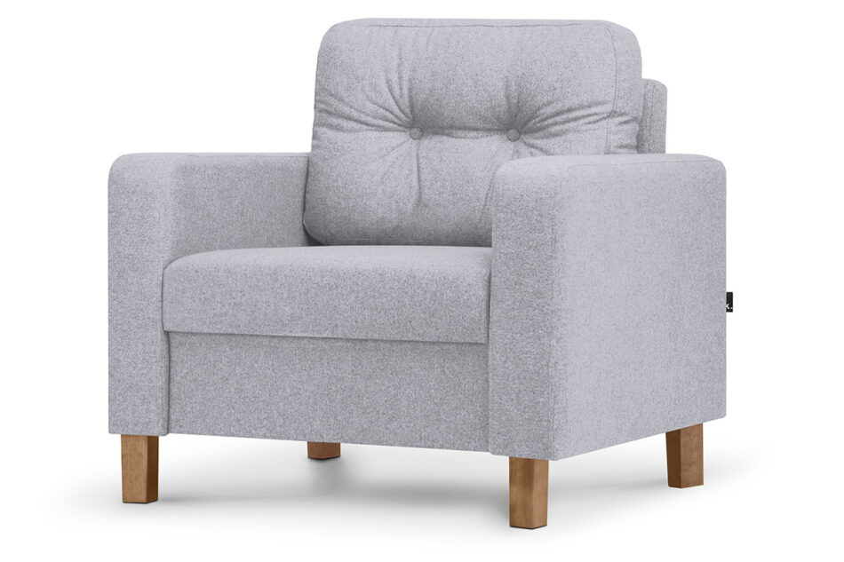 ERISO Szary fotel do salonu jasny szary - zdjęcie 1