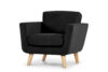 TAGIO Czarny fotel skandynawski czarny - zdjęcie 2