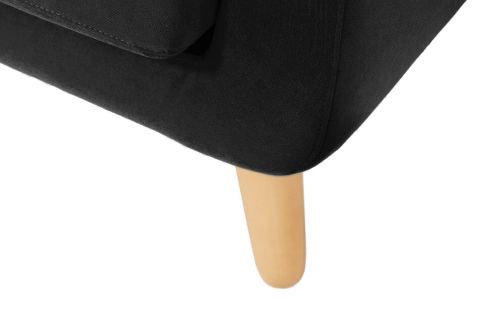 TAGIO Czarny fotel skandynawski czarny - zdjęcie 3