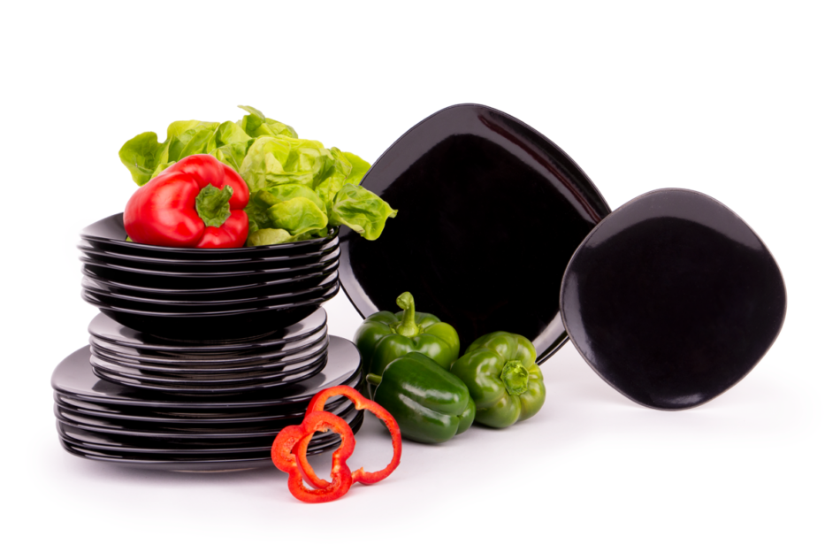 GRESI Zestaw obiadowy, 6 os. (18el.) czarny - zdjęcie 8