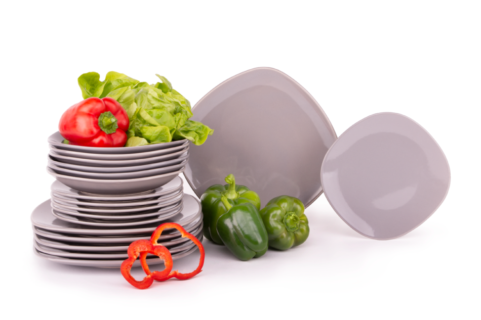 GRESI Zestaw obiadowy, 12 os. (36el.) szary - zdjęcie 8