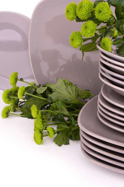 GRESI Zestaw obiadowy, 12 os. (36el.) szary - zdjęcie 9