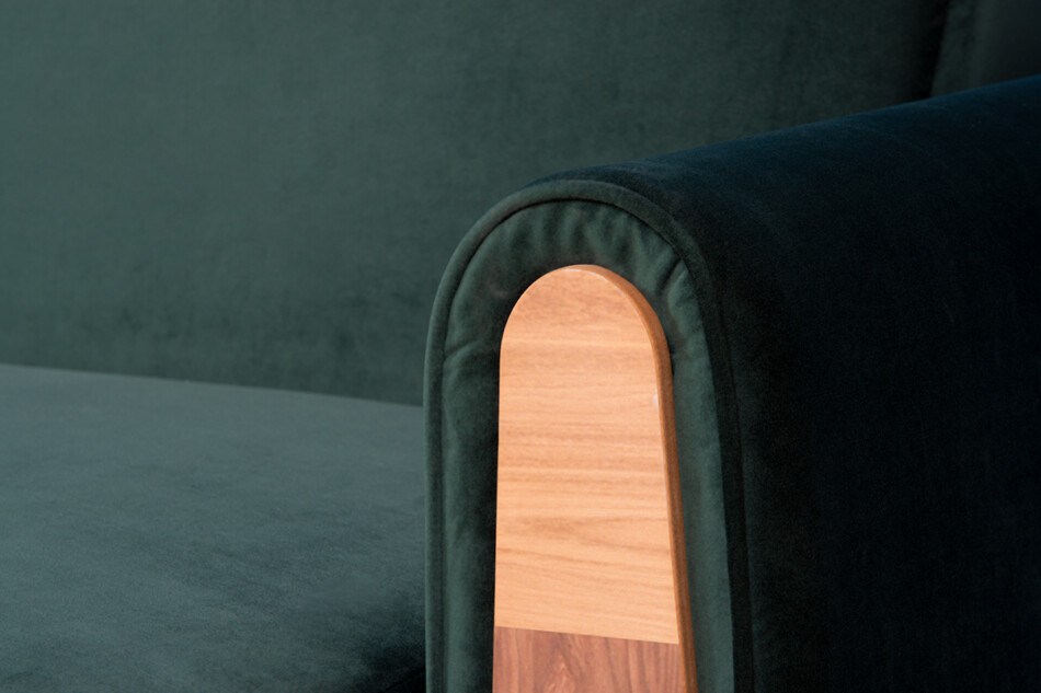 GUSTAVO Zielona sofa rozkładana welur ciemny zielony - zdjęcie 7