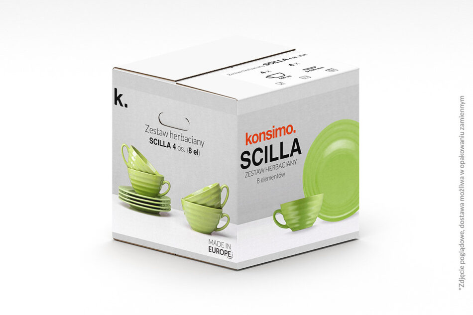 SCILLA Zestaw herbaciany, 4 os. (8 el) zielony - zdjęcie 6