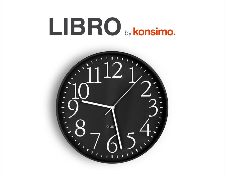 LIBRO Zegar ciemny szary - zdjęcie 3