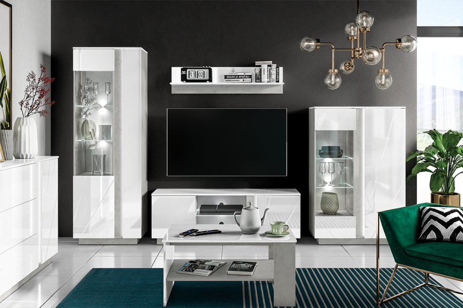 HOSTA Półka wisząca biały połysk - zdjęcie 1