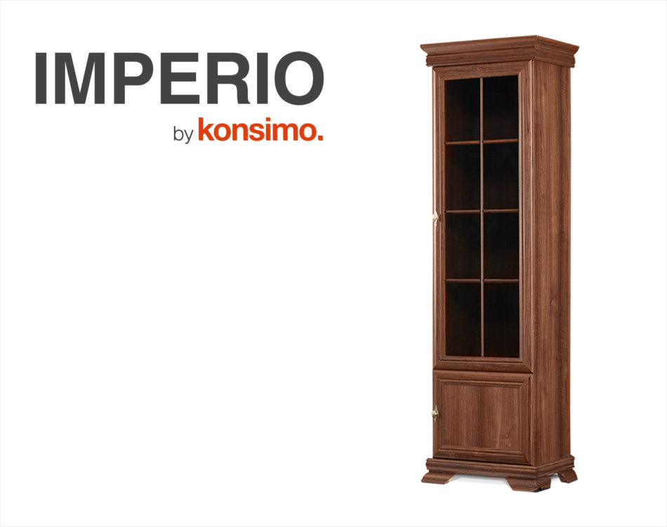 IMPERIO Szklana witryna orzech orzech - zdjęcie 4
