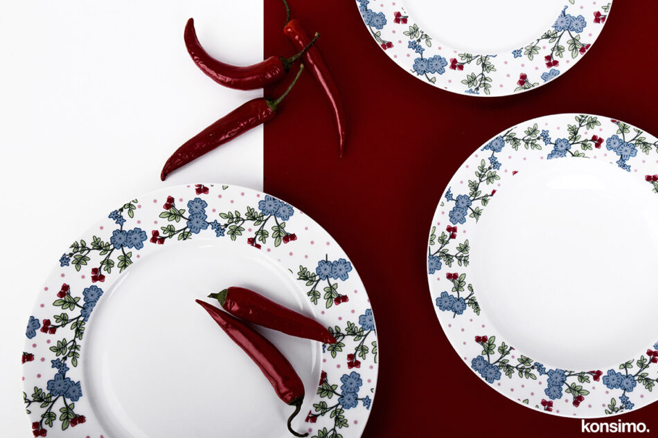 IRIS Talerz głęboki biały/niebieski/zielony/różowy - zdjęcie 3