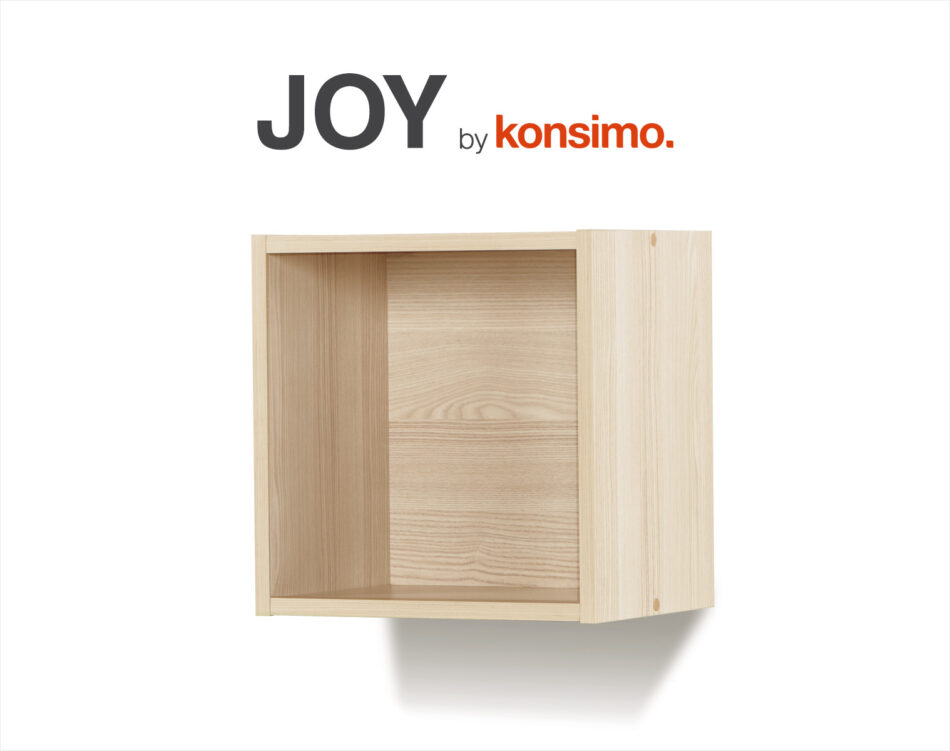 JOY Półka wisząca jesion/fioletowy - zdjęcie 2