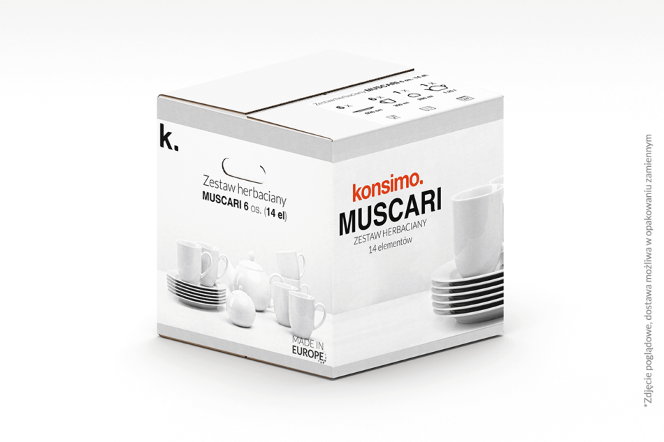 MUSCARI Zestaw herbaciany, 6 os, (14el) biały - zdjęcie 8