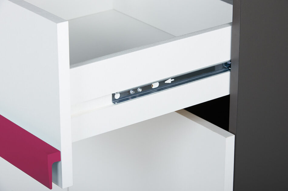 SHIBU Pojemna komoda dla dziecka grafit/biały/różowy - zdjęcie 1