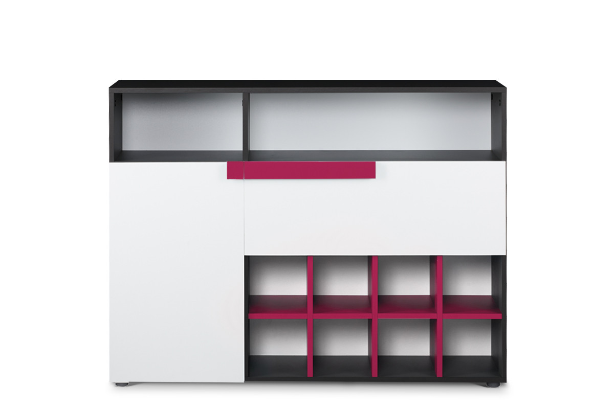 Duża komoda dziecięca z półkami