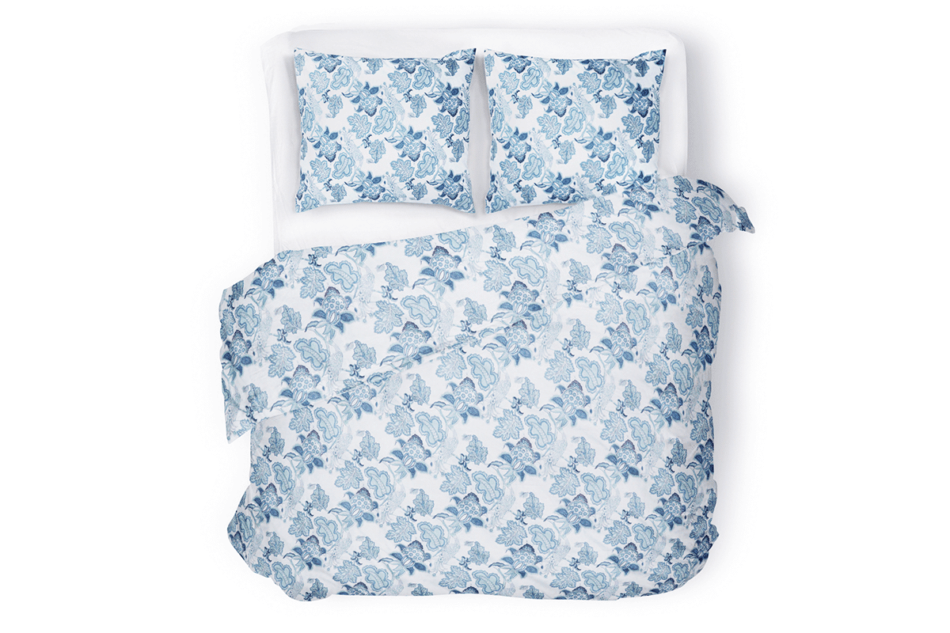SATIVA Komplet pościeli niebieski/biały - zdjęcie 0