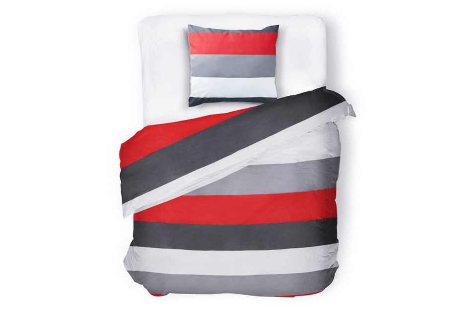VIOLI Komplet pościeli czerwony/szary/biały - zdjęcie 0