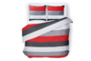 VIOLI Komplet pościeli czerwony/szary/biały - zdjęcie 1