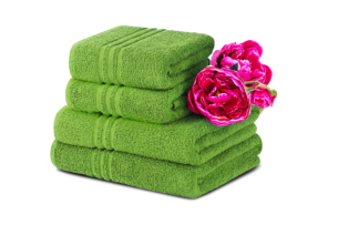 MANTEL, https://dev1-mda.konsimo.pl/kolekcja/mantel/ Komplet ręczników średnich 4 szt. zielony - zdjęcie
