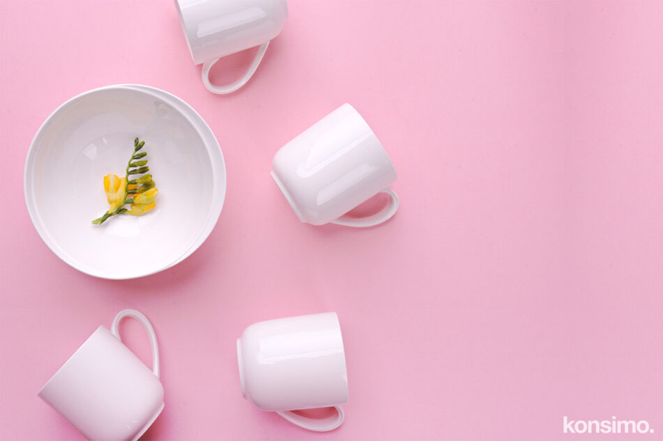 RESEDA Zestaw śniadaniowy, 4 os. (12 el) biały - zdjęcie 9