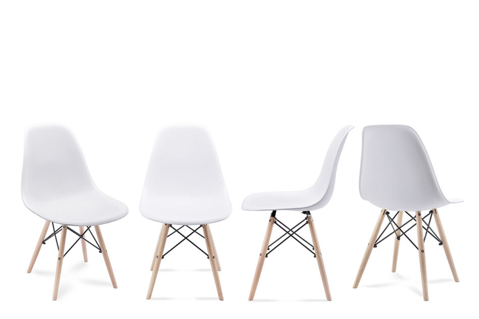 NEREA Zestaw krzesła 4 szt. biały - zdjęcie 3