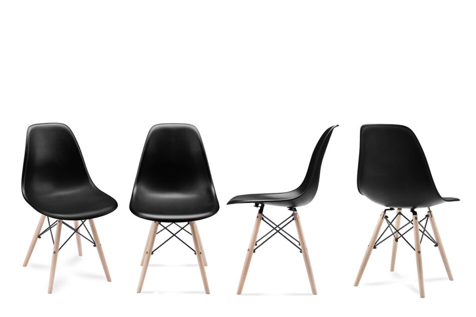 NEREA Zestaw krzesła 4 szt. czarny - zdjęcie 2