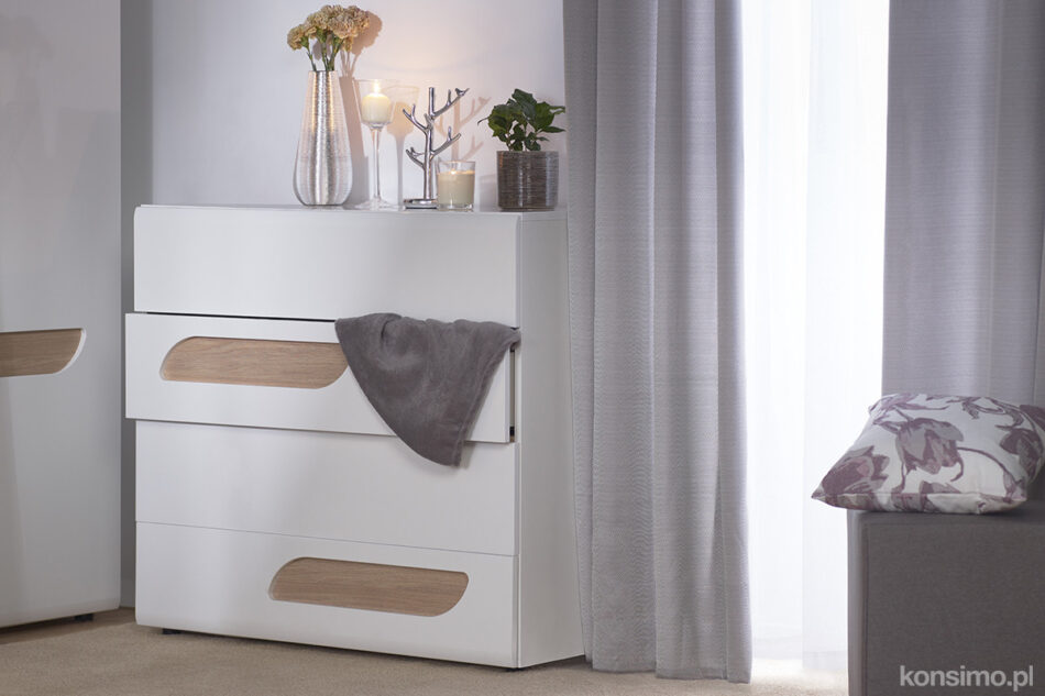 AVERO Komoda dąb/szarobeżowy - zdjęcie 1