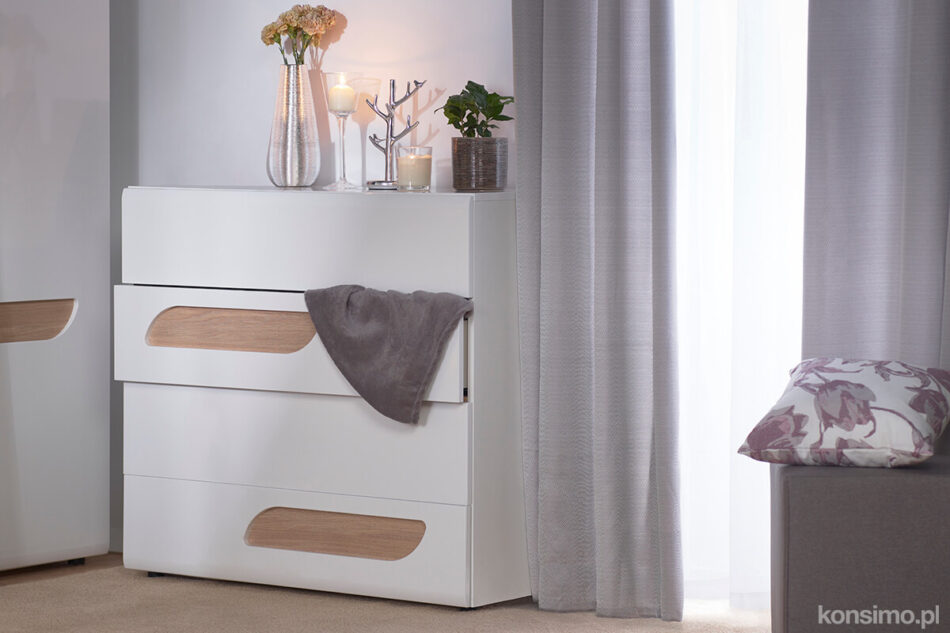 AVERO Komoda dąb/szarobeżowy - zdjęcie 1