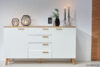 FRISK Biała komoda z szufladami skandynawska biały/dąb naturalny - zdjęcie 2